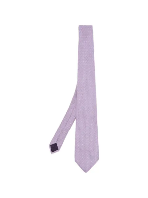 Versace Pre-Owned geometric-pattern tie Purple 1204108