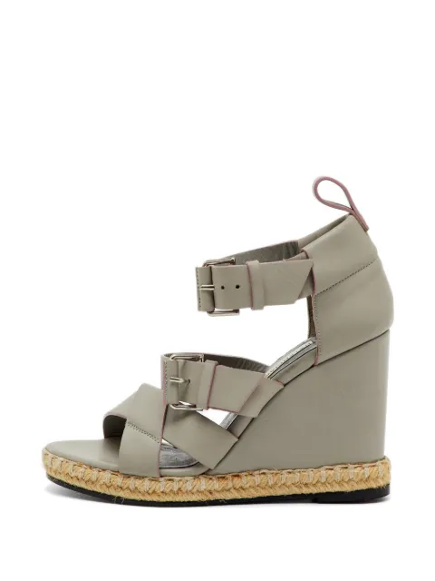 Balenciaga Pre-Owned ankle-strap espadrille wedge sandals Grey 1243081