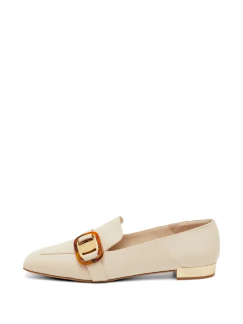 Ferragamo Pre-Owned buckle-detail leather loafers Neutrals 1255830