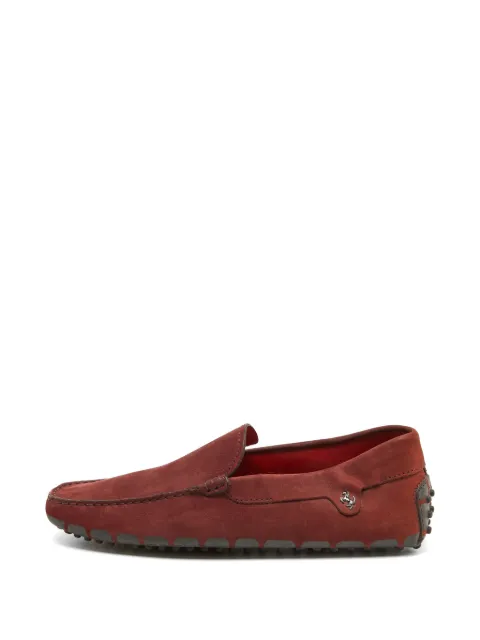 Tod's Vintage x Ferrari nubuck leather loafers Red 1086199