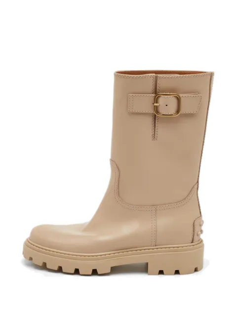 Tod's Vintage buckle-detail biker boots Neutrals 1279695