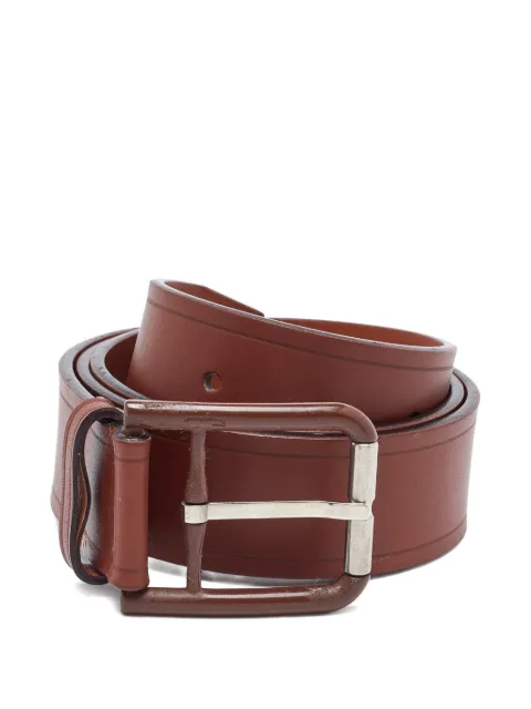 Ferragamo Pre-Owned leather buckle belt Brown 1115102