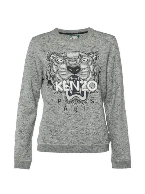 Kenzo Pre-Owned Tiger embroidered sweater Grey 1087419