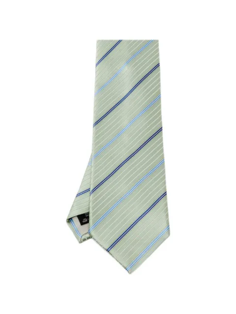 Ermenegildo Zegna Vintage striped silk tie Green 1214712