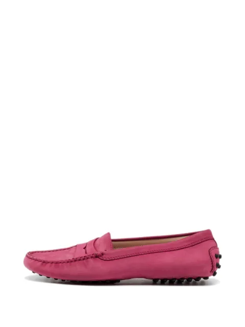 Tod's Vintage Nubuck slip on loafers Pink 1142713