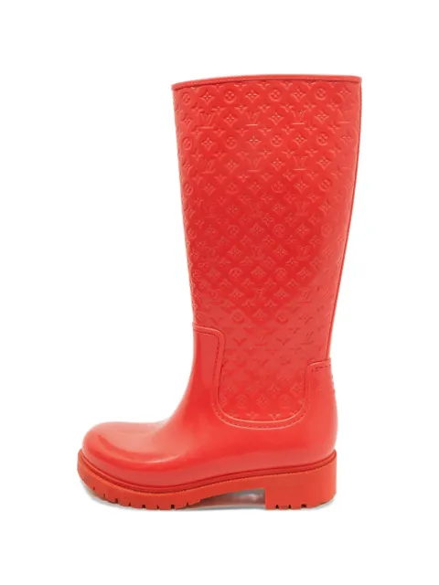 Louis Vuitton Pre-Owned Splash Monogram rain boots Orange 1085998