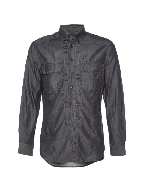 Just Cavalli Vintage pintuck-detail button-down shirt Grey 985260