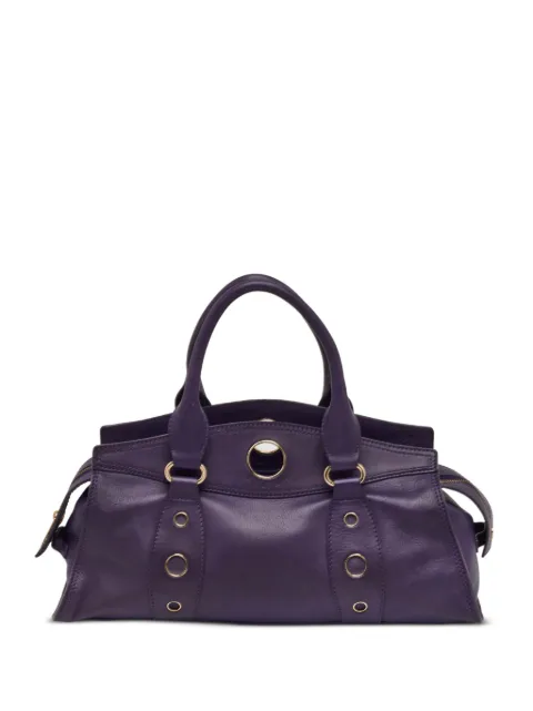 Celine Pre-Owned ring-detail leather tote bag Purple 1283428