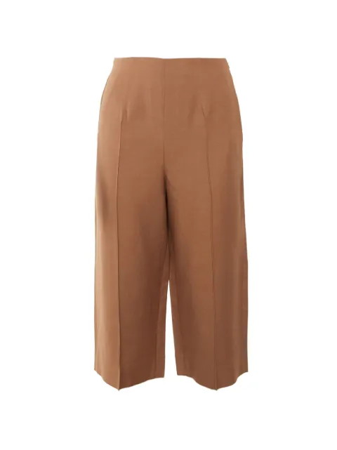 Valentino Garavani Pre-Owned pressed-crease culottes Brown 1293893