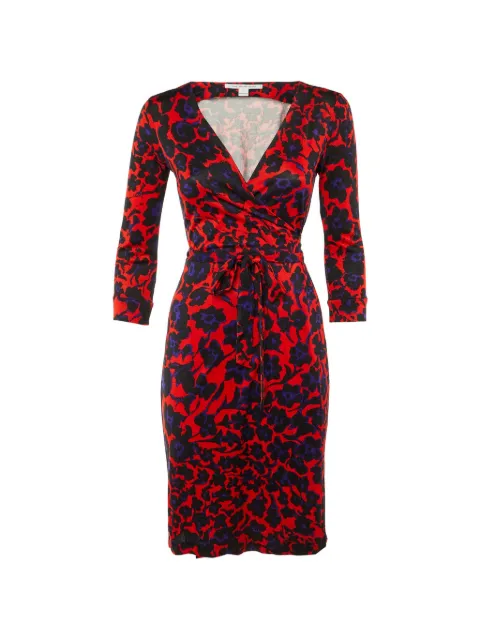 Diane Von Furstenberg Vintage floral-print dress Red 1224161
