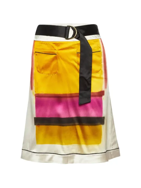 Etro Pre-Owned printed midi skirt White 1061126