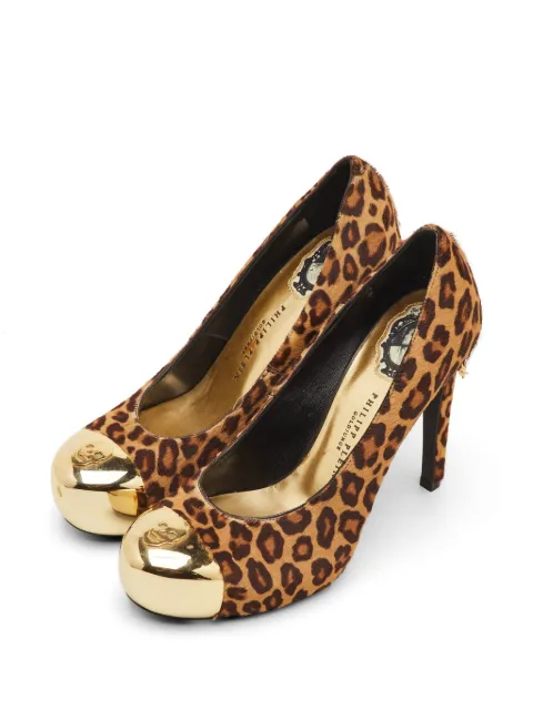 Philipp Plein leopard-print platform pumps Neutrals 1295757