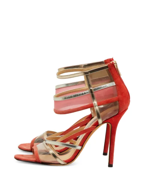 Jimmy Choo Pre-Owned strappy suede sandals Orange 1227433