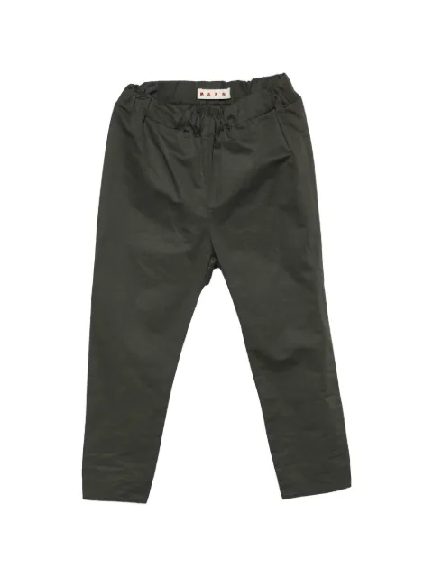Marni Pre-Owned elasticated-waist tapered trousers Green 750500