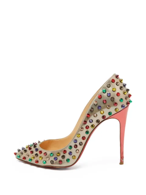 Christian Louboutin Pre-Owned Pigalle Spikes pointed-toe pumps Neutrals 1074923