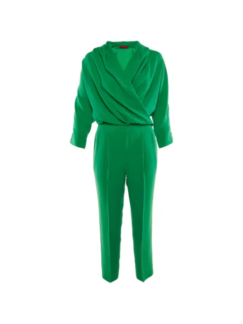 Carolina Herrera Vintage faux-wrap trousers set Green 1223482