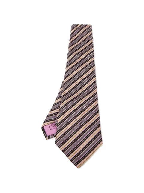 Brioni Vintage stripe-pattern tie Black 1120409