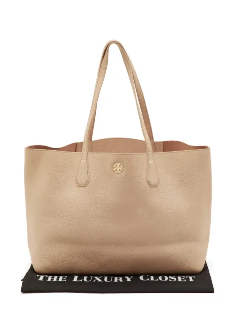 Tory Burch medium Perry logo shopper tote bag Neutrals 1306709