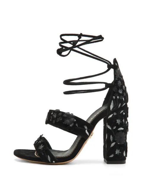 Le Silla floral-detail block-heel sandals Black 1309238