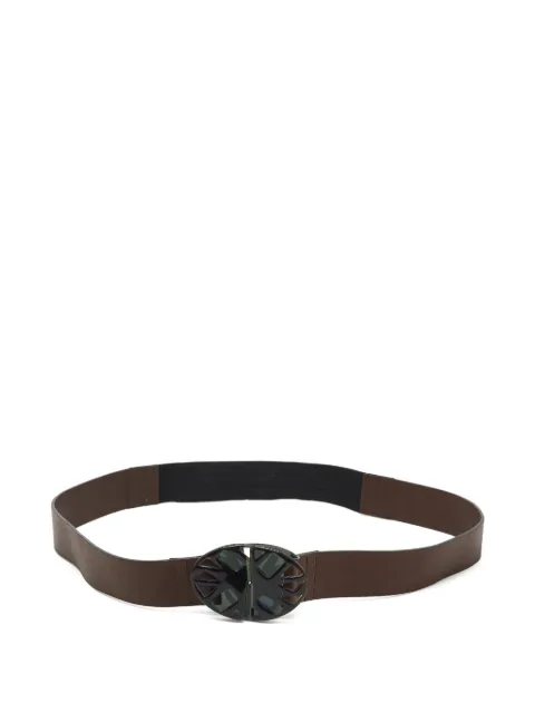Marni Pre-Owned geometric-buckle leather belt Brown 1164494