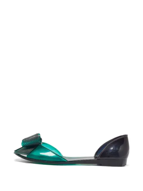 Ferragamo Pre-Owned jelly Barbados ballet flats Green 1039842