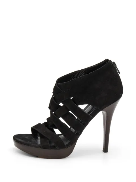 Stuart Weitzman Stuart Weitzman Black Suede Cross Strap Sandals Size 38.5 Black 693127