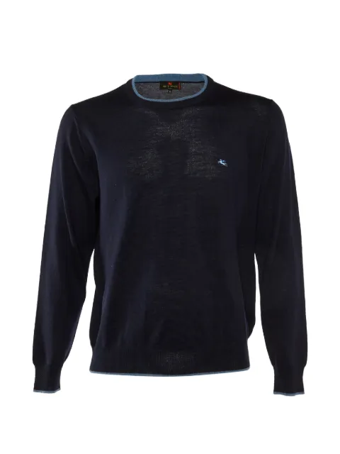 Etro Pre-Owned Pegasus embroidered sweater Blue 1142271