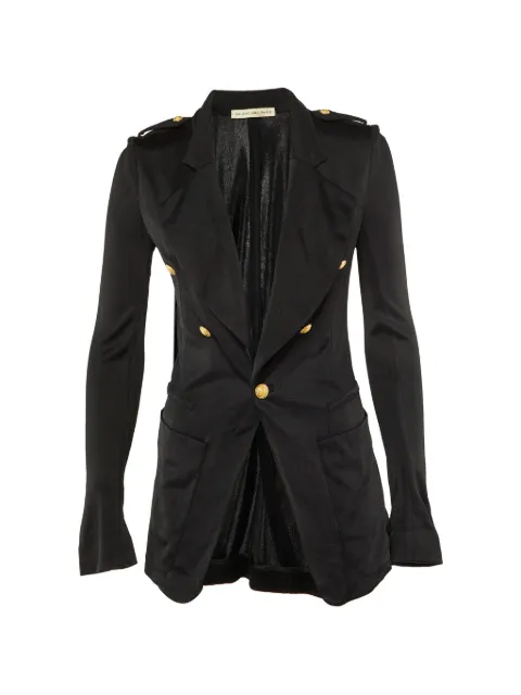 Balenciaga Pre-Owned Black Jersey Double Breasted Jacket Black 1189527