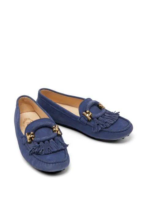 Tod's Vintage fringe detail loafers Blue 873901