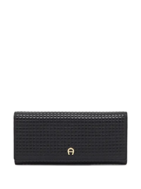 Aigner Kids leather flap continental wallet Black 1199914