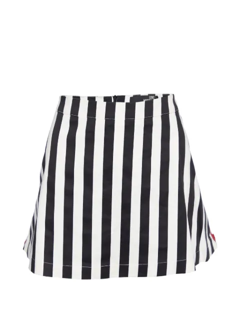 Love Moschino striped zip-detail A-line mini skirt White 888071