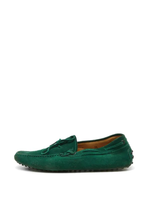 Tod's Vintage suede driver loafers Green 1103364
