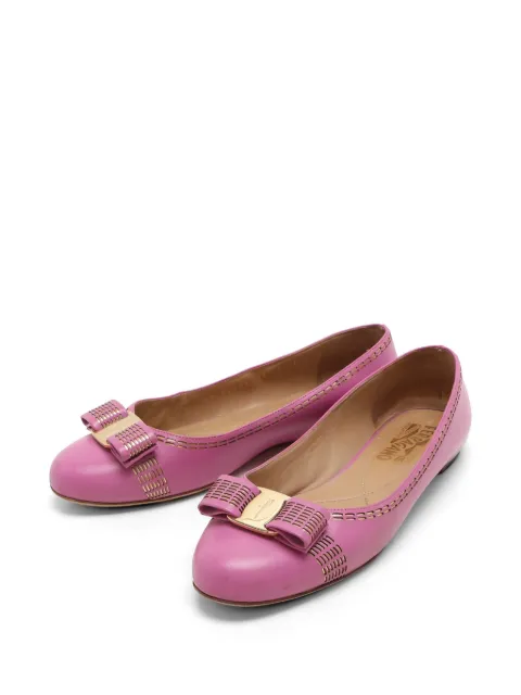 Ferragamo Pre-Owned Vara Bow ballet flats Pink 1107459