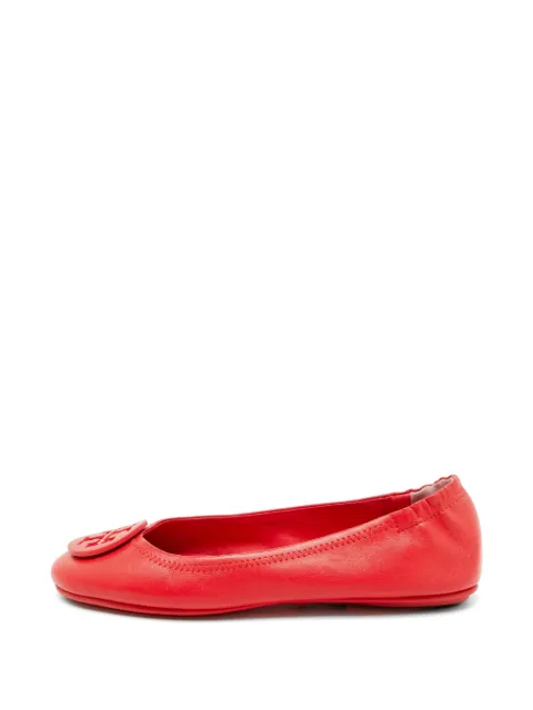 Tory Burch Reva logo ballet flats Red 1191943