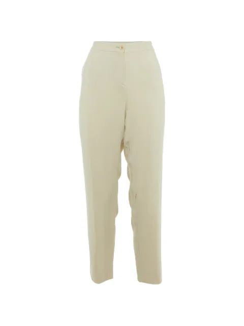 Etro Pre-Owned tailored crepe trousers Neutrals 1224444