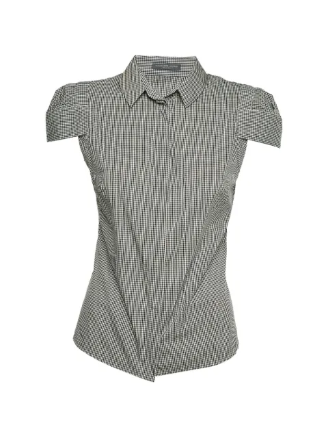 Alexander McQueen Pre-Owned gingham print short-sleeve shirt Black 1187820