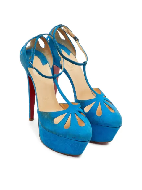Christian Louboutin Pre-Owned Mayada T-strap pumps Blue 1220384