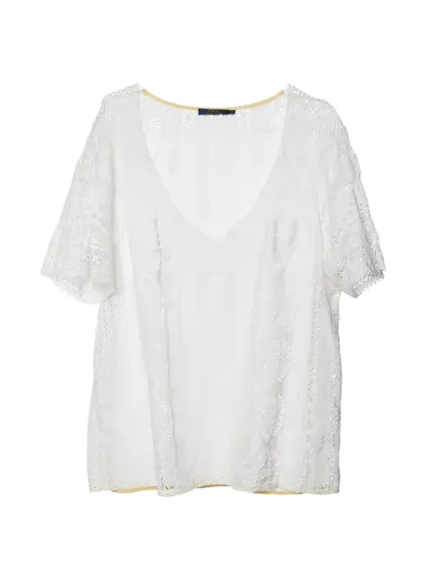 Polo Ralph Lauren Vintage lace V-neck blouse White 983472