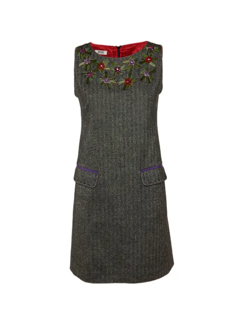 Moschino Cheap & Chic patterned embellished mini dress Grey 1142141