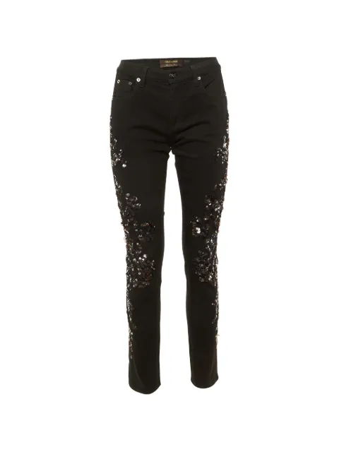 Roberto Cavalli Vintage sequin-embellished jeans Black 1219179