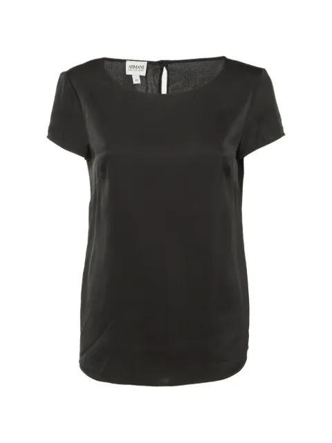 Armani Vintage short-sleeve silk top Black 1224119