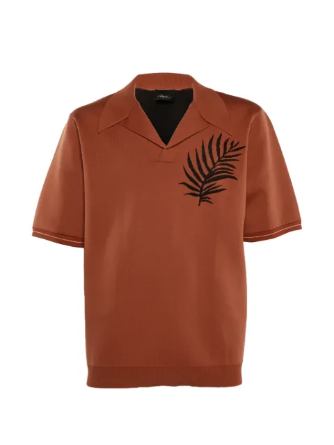 3.1 Phillip Lim leaf-detail knit T-shirt Brown 1199443