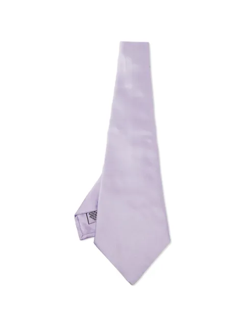 Brioni Vintage satin tie Purple 1120539