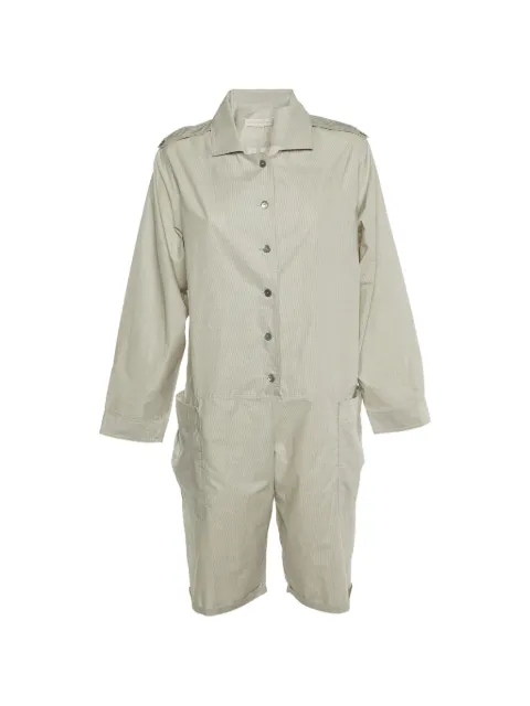 Stella McCartney Pre-Owned striped button-front playsuit Grey 1152123