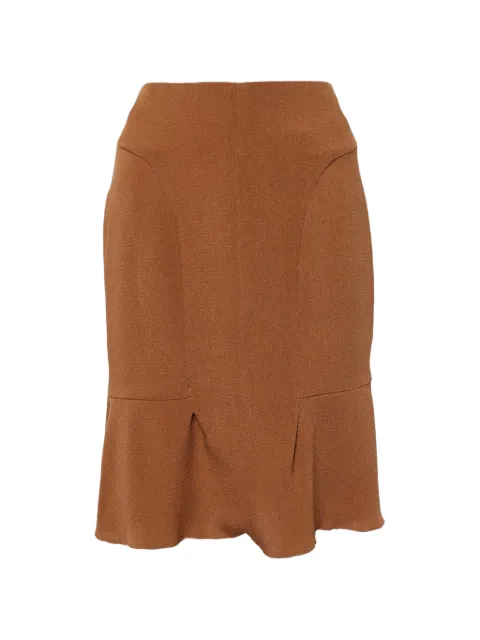Marni Pre-Owned crepe-silk mini skirt Brown 896832