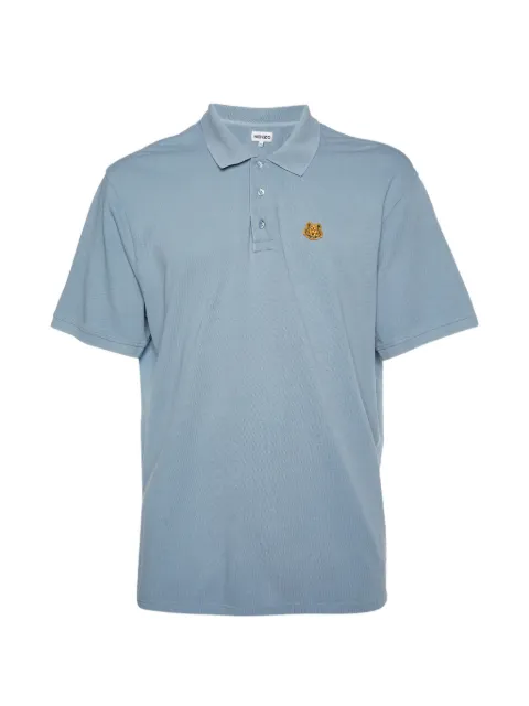 Kenzo Pre-Owned Tiger patch polo T-shirt Blue 977164