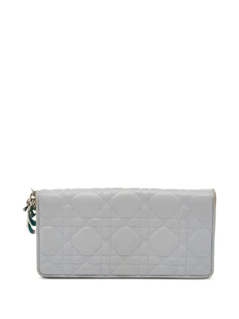 Christian Dior Pre-Owned Lady Dior Cannage wallet Blue 1329564