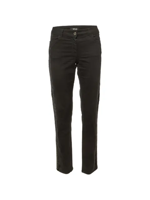Just Cavalli Vintage flock-print slim-fit jeans Black 1217988