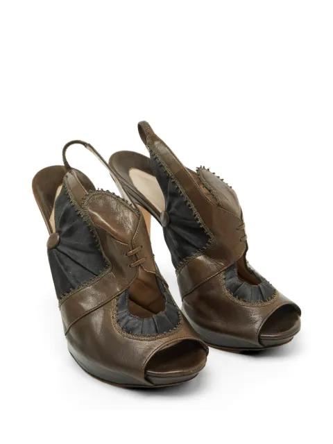 Nicholas Kirkwood platform slingback sandals Brown 1086157