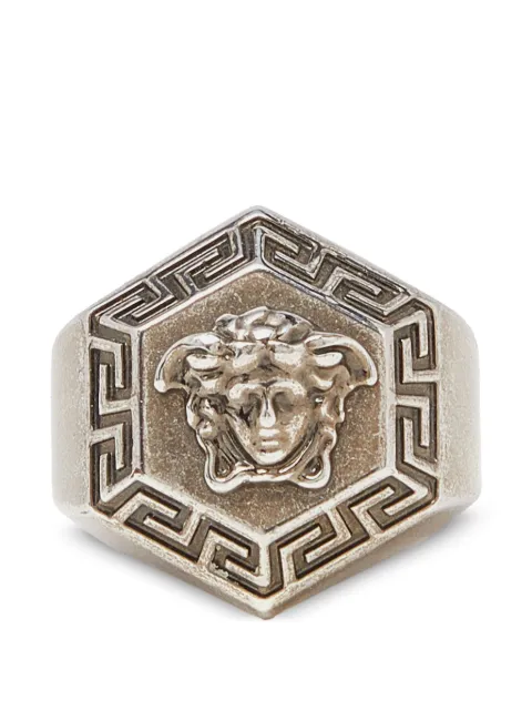 Versace Pre-Owned logo-details ring Silver 1004168